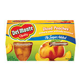 Del Monte Diced Peaches No Sugar Added 3.75 Oz Full-Size Picture